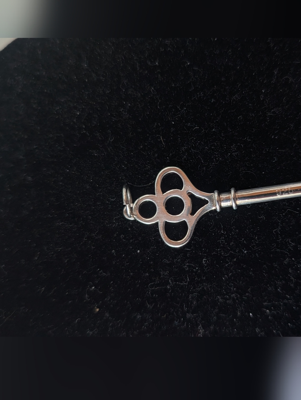STERLING Silver Key Charm Pendant - Picture 5 of 8